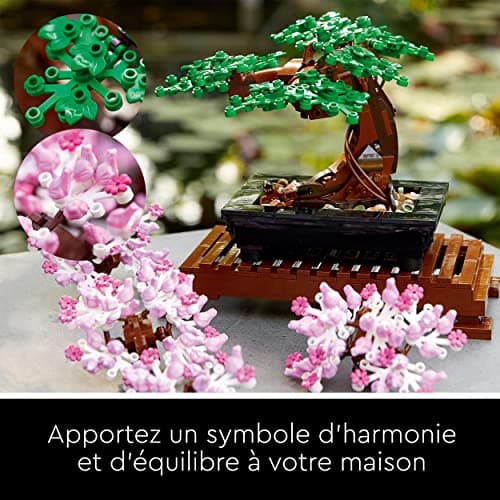LEGO 10281 Icons Bonsaï, Projet de bricolage pour adultes, arbre pour la maison, collection botanique