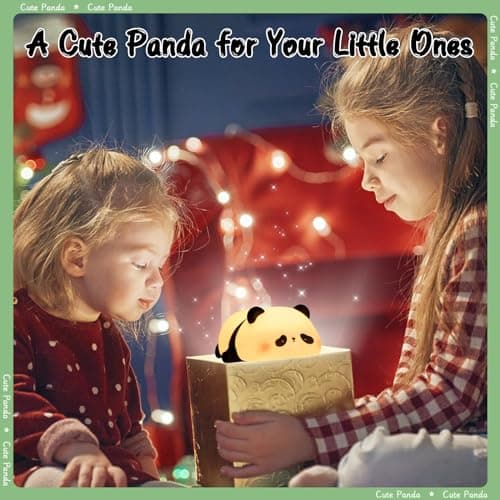 SALUOKE Veilleuse Panda pour Enfants: Veilleuse Bébé à 3 Modes Luminosité, Veilleuse Silicone Rechargeable, Veilleuse Temporisée avec Fonction Tactile, Lampe Décorative-Cadeau pour Fille & Garçon