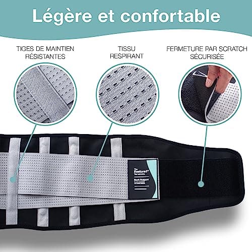 Ceinture lombaire, la seule ceinture certifiée par la UK National Back Pain Association, soulagement des lombaires inférieurs (S)