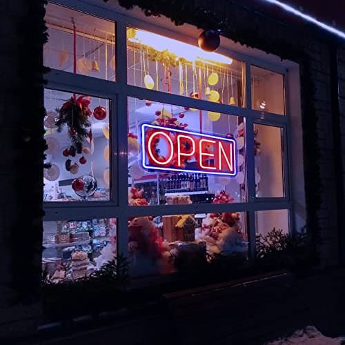 Open Panneau néon LED alimenté par USB avec interrupteur à intensité variable pour bar, club, magasin, restaurant, café, décoration cadeau