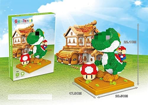 Lot de mini blocs de construction de dinosaures - Blocs de construction classiques de dessin animé - Modèle 3D DIY - Mini blocs de construction - Cadeaux pour enfants et adultes (A)