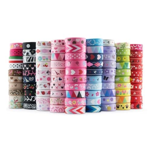 Summer-ray 164,6 mètre 1 cm Imprimé ruban gros grain 90 Motifs pack de valeur