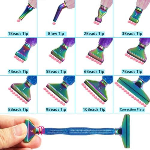 SENHAI Lot de 24 stylos pour peinture diamant - Pointes métalliques colorées - Embouts filetés 5D - Accessoires pour peinture diamant - Outils pour loisirs créatifs
