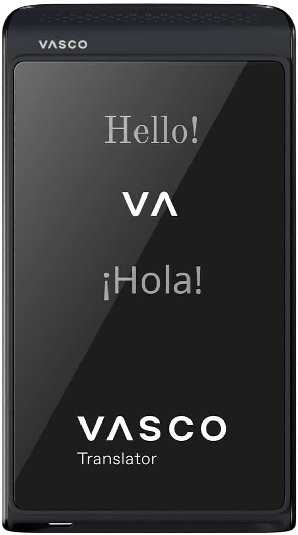 Vasco Translator Q1 | Clonage vocal | Traduction des appels | Phantom Black | Clonage de voix | IA avec compréhension du contexte | 99 % de précision | 113 langues | Internet illimité à vie