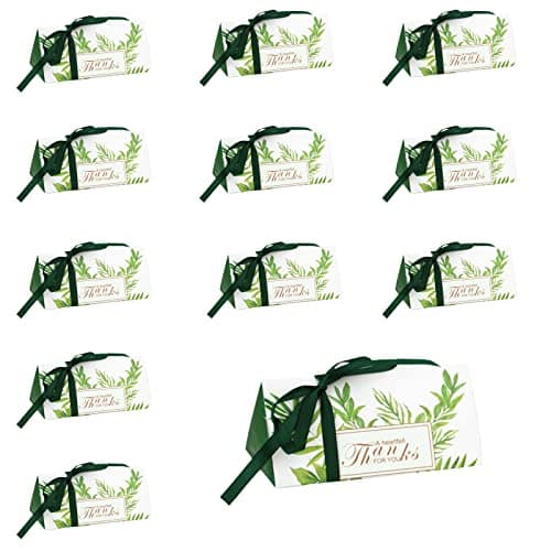 Boîte à bonbons pour mariage,50 Pièces Boîte Cadeau de Bonbons en Ruban, Petites Boîtes à Dragées pour Anniversaire, Baptême, Communion, Noël(4.5 x 2.3 x 1.97 Pouces)