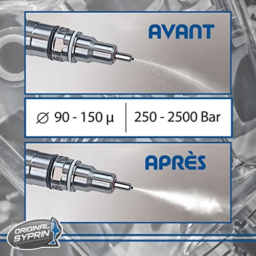SYPRIN Original Additif et Nettoyant pour Entretien des Systèmes Diesel, Nettoyage et Rinçage des Injecteurs, Buses d'Injection, Filtres à Particules Diesel, DPF - pour des Performances Extrêmes | Nettoyant pour injecteurs - Additif diesel - Kit de nettoyage pour système moteur