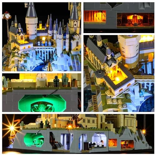 YEABRICKS Lampe LED pour Lego-76419 Harry Potter Château et terrains de Poudlard Modèle de blocs de construction (ensemble Lego non inclus)