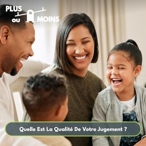 More or Less: Plus ou Moins | Version Française | Jeux de Cartes Amusants pour Les Adultes & Les Enfants |