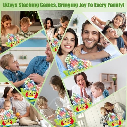 Lktvys Tetra Tower Crabe, Jeu d'Équilibre Montessori, Jouet pour Filles et Garçons 3 Ans +, Nouveau Modèle Innovant, Cadeau Fille 3-8 Ans, Jeux de Société pour Développer Patience et Concentration