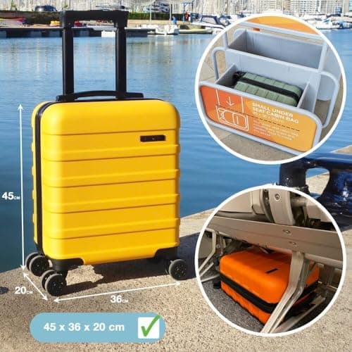 Cabin Max Anode 45x26x20cm Easyjet Valise de Cabine légère - 45 x 36 x 20 cm, Rose Gold