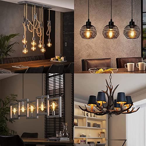 Ampoule E27 Vintage 4W Dimmable Blanc chaud 2700K G80 - Ambré, Lot de 4