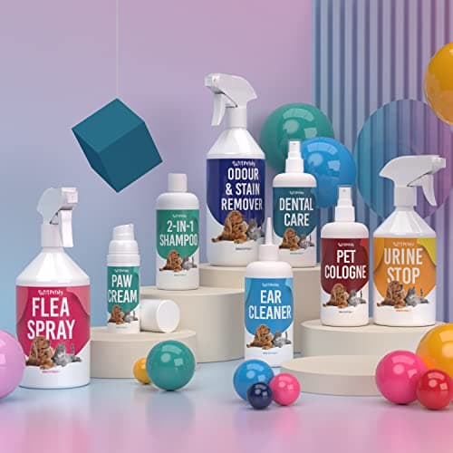 Petsly® Parfum pour Chien & Chat - 250ml - Arôme de Pêche - Neutralise les Mauvaises Odeurs - Parfum Chien - Parfum Chat - Eau de Parfum pour Chien, Déodorant pour Chien, Parfum pour Litiere à Chat