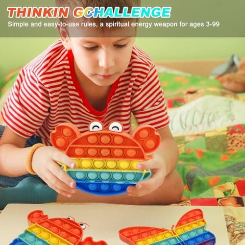 GZqiancang 3 Pièces Pop Bubble, Silicone Bubble Fidget, Pop Bubble Sensory pour Enfants, Adultes, autisme, TOC, TDAH (3 Formes différentes)