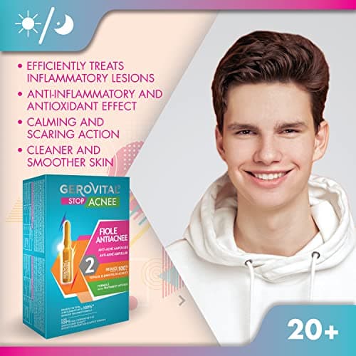 Sérum Anti-Acné Visage à l'Acide Salicylique et à la Niacinamide, Traitement Intensif pour Boutons, Idéal pour les Peaux Grasses, Gerovital Stop Acnee
