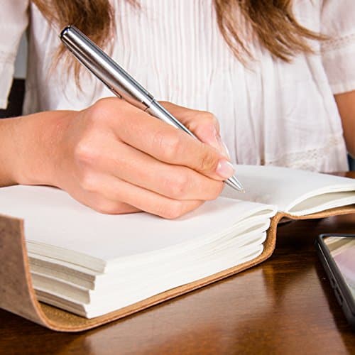 MOONSTER® Carnet de Notes en Cuir Arbre de Vie - Bloc Note Fait Main pour Hommes et Femmes Pages Vierges 20x15 cm - Carnet de Voyage ou Cahier de Dessin