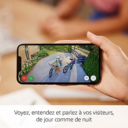 Ring Caméra extérieure sans fil (Stick Up Cam)| Caméra de surveillance wifi HD sur batterie, audio bidirectionnel, détection de mouvements, fonctionne avec Alexa | Essai Ring Home gratuit 30 j.