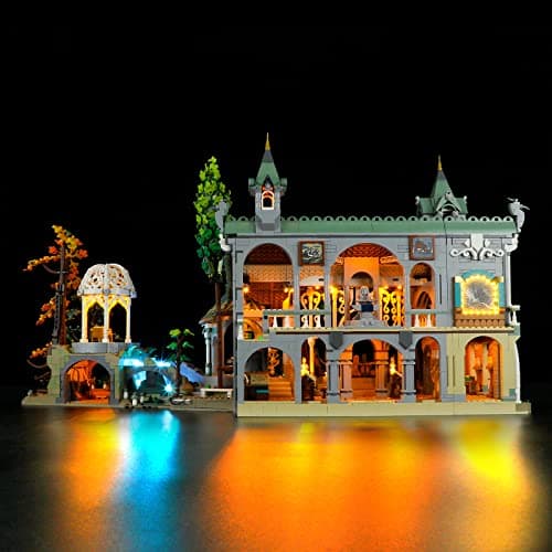 BRIKSMAX Kit d’éclairage à LED pour Lego Icons Le Seigneur des Anneaux : FONDCOMBE - Compatible with Lego 10316 Blocs de Construction Modèle- Pas inclure l’Ensemble Lego