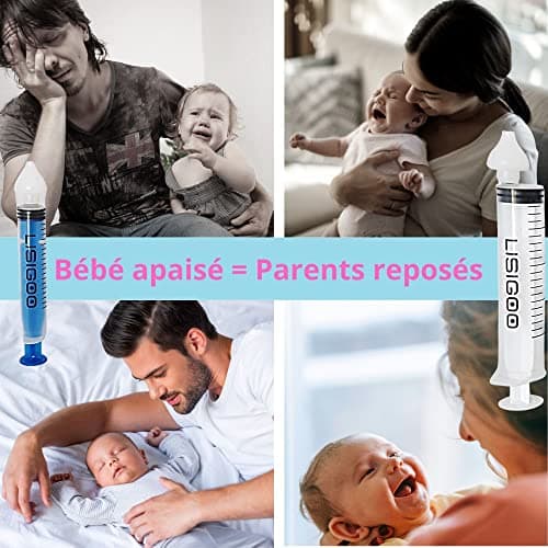 Seringue nasale bebe enfant 10 ml 20 ml et embout silicone souple - Mouche bebe seringue - Pipette serum physiologique - Seringue nez bebe - Trousse de soin bebe - Cadeau naissance garcon fille bébé