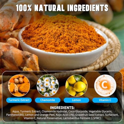 Nettoyant Facial Au Curcuma Et À L'Acide Kojique, Mousse Exfoliante Nettoyante, Combat L'Acné, Équilibre L'Huile Et L'Eau De La Peau, Éclaircit Le Teint De La Peau 150Ml