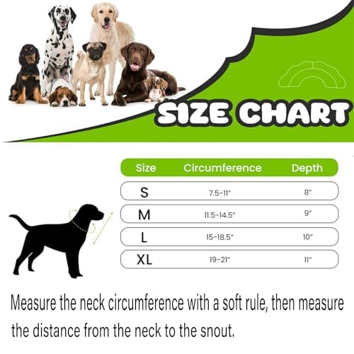 YUEMING Collerette pour Chien, Anti-Morsure Protection Cône Collerettes pour Chien Chat de Chiot, Protecteur de Cône de Cou Réglable pour Chiens Récupération après Chirurgie et Blessures(XL)