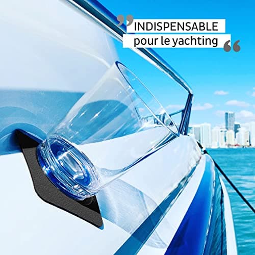 silwy® Gobelets magnétiques antidérapants et incassables de couleur The Classic, deux nano gel pads métalliques inclus (set de 2)