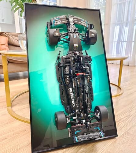 WETCEAOM Tableau d'affichage Mural pour Lego Technic Mercedes AMG F1 W14 E Race Car 42171, Panneau Mural pour Lego Les Amateurs, Taille : 75x45 cm(sans modèle)