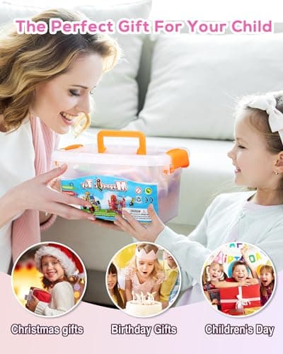 Kureny 325 Pièces Blocs Magnétiques Jouets éducatifs pour Enfants,Construction Magnetique Enfant,Bâtons Magnétiques,3D Construction Jouets Educatif Jeux Cadeaux pour Enfants à Partir de 4 Ans