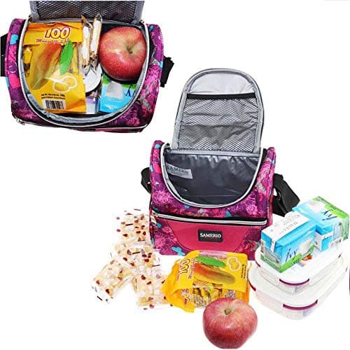SAMERIO Enfants Sac Isotherme Réutilisable isolé Lunch Box pour les Fille Femme Sac Isotherme Repas pour Voyage Camping Pique-nique Travail Boulot