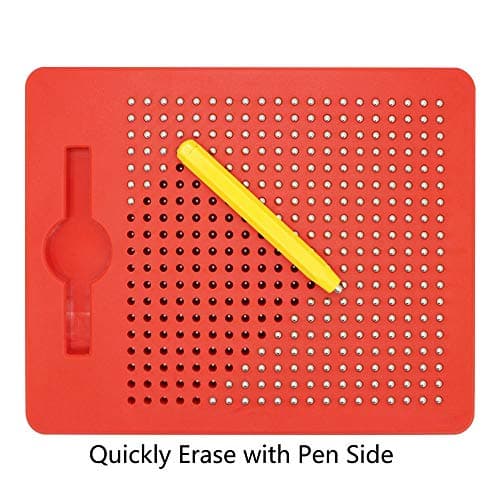 HONPHIER®Ardoise Magique Planche à Dessin Magnétique Tablette Magnétique Magnétique Jouet Educatif en Plastique avec Stylo pour Enfant Rouge