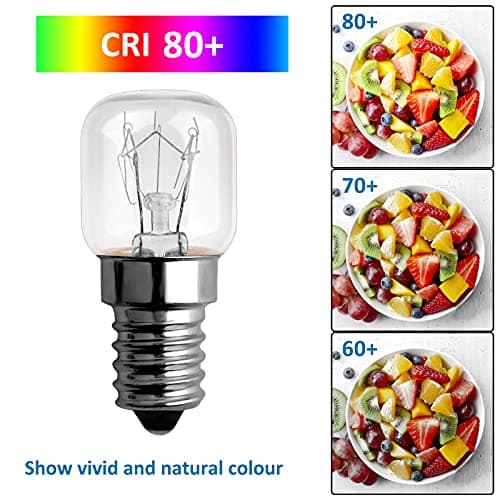 SCNNC Ampoule Four 300 Degres E14 Dimmable, AC220V-240V, Ampoule four E14 T22, 120LM Blanc Chaud 2300K, E14 Petit Culot à Vis Pygmy Lamps pour Micro-ondes, Four, Lampe à sel, 3 Unité