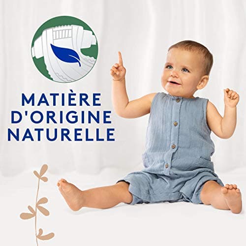 Lotus Baby Douceur Naturelle - Couches Bébé Taille 5 (12-20 kg) Pack 1 Mois - 140 Couches