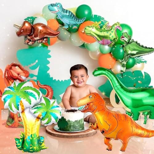 Ballon Dinosaure Anniversaire, 10 Pièces Dinosaure Ballon Anniversaire Helium, Ballons Anniversaire, Ballon de Dinosaure, Dinosaurs Ballons Helium, Ballon Bapteme Pour Fête D'anniversaire