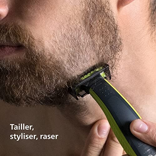 Philips OneBlade Authentiques Lames de rechange, pour rasoir/tondeuse électrique OneBlade, acier inoxydable robuste, taille, stylisation et rasage, lot de 5, (modèle QP250/50)