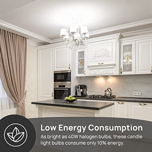 Linkind Ampoule LED Dimmable E14 Forme Bougie, 5W Équivalent à 40W, Blanc Froid 5000K, 470lm, Ampoule Bougie B35 avec Petit Culot à Vis, Lampe Intensité Variable 220-240V, Lot de 6