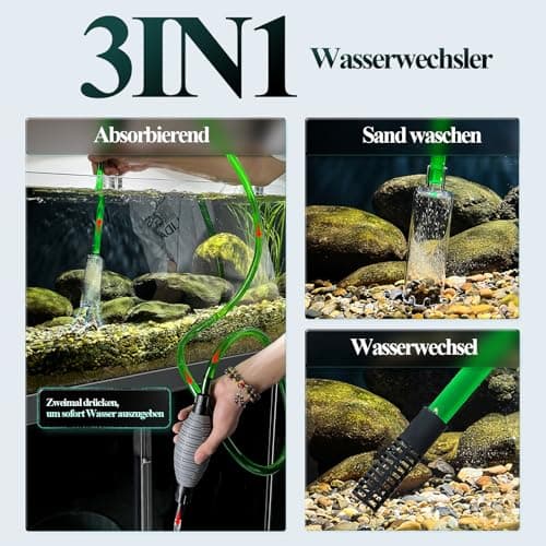 boxtech Aquarium Changer l'eau, Kit de Nettoyage pour Gravier d'aquarium avec Siphon pour Changer l'eau et Nettoyer Le Sable