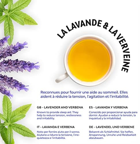 LES PAPOTEUSES | Infusion Sommeil BIO grâce à la verveine, la lavande et au tilleul | 60 Sachets | Coffret infusion de 3 boîtes de 20 infusettes | Certifié biologique