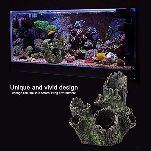 Aquarium Bois Flotté Décorations Réservoir Poissons Sinkable Résine Artificielle Creux Tronc d'arbre Ornement Fish Plant Habitat Décor en Bois Décor(ST-004A)