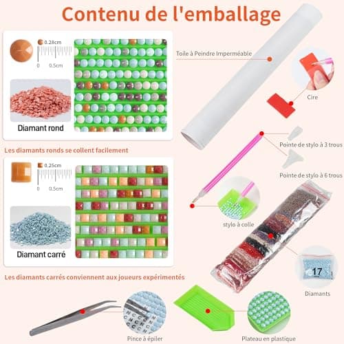 Easycosy Diamond Painting Personnalisé Photo 5D - Peinture Diamant DIY Broderie Diamant Peinture Kit - Tableau en Perles à Coller Custom Photo Art - Décoration Murale Cadeau Personnalisé 30x30cm