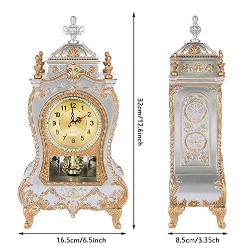 Ruiqas Horloge de Table, Style Vintage, en Plastique, pour Maison, hôtel, Bureau, réveil