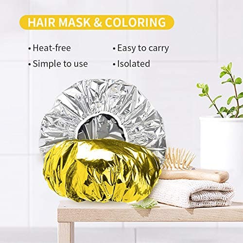 Bonnet Aluminium Cheveux, XiXiRan Bonnet Chauffant Cheveux Soin Aluminium, Bonnet Chauffant Soin, Casque Auto Chauffant Cheveux, Bonnet Chauffant pour Cheveux, Bonnet Chauffant Sans Fil (10 Pièces)