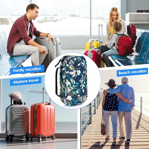 YOUSHARES Trousse Isotherme Insuline avec 2 Poche Glacière Insuline, Pochette Isotherme Insuline, Sac Isotherme Insuline Voyage pour Insuline Stylo, Injection, Seringue, Camellia Oleifera à Fond Bleu