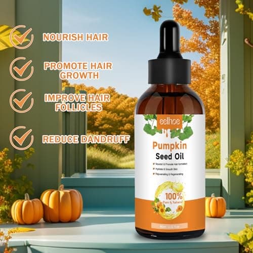 2 pièces Pumpkin Seed Oil,Huile de Graines Citrouille pour Cheveux,Huile de Pepin de Courge,Huile Cheveux Favorise la Croissance des Cheveux,Pour le Traitement de la Chute des Cheveux