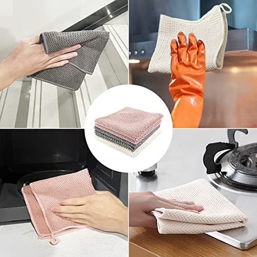 Gvolatee 9 pièces Chiffon Microfibre 30×30cm, Chiffons de Nettoyage Non Pelucheux Ecologique Tout Usage Micro Fibre Lavables et Réutilisables, Torchon Nettoyage Vitre pour Verre Maison Cuisine Voiture