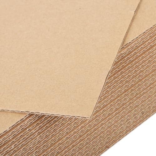 Belle Vous Paquet de 24 Feuilles d’Emballage en Carton Ondulé A3-30 x 42 cm - 3 mm d’Épaisseur - Carton Kraft Plat pour Courrier - Arts - Artisanat - Protection - Emballage