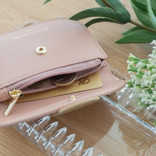 Manahia Porte Monnaie Femme - Marraine d'amour - Cadeau Marraine - Cadeau Marraine Anniversaire - Annonce Marraine - Demande Marraine - baptême - Portefeuille Femme