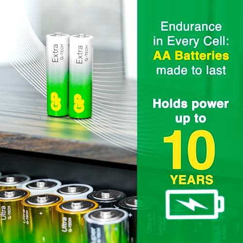 Piles AA - Lot de 40 Piles | GP Extra | Batteries Alcalines AA LR6 1,5v - Longue durée