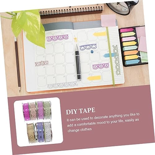 Lurrose 14 Rouleaux De Ruban De Dentelle Creux Washi Tape Album Photo Ruban De Dentelle Décor En Macramé Ruban Autocollant En Dentelle De Masquage Ruban De Masquage Pailleté Autocollants