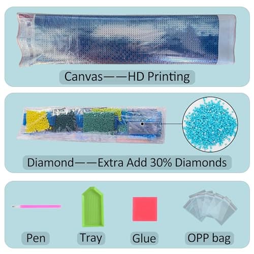 Yihariye Diamond Painting Personnalisé Kit Pour Adultes,Personnalisable 5D Peinture Diamant Votre Propre Photo,Décoration Intérieur Créatif Cadeau,Carré/Rond Diamant, Différentes Tailles