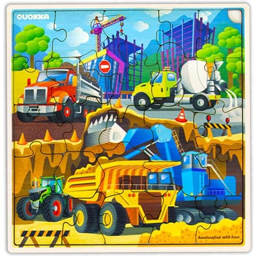 QUOKKA Puzzles de Transport en Bois pour Enfants de 3 à 5 Ans - 28 pièces - pour Enfants de 4 à 8 Ans - Jouets de Transport en Bois pour Enfants de 6 à 8 Ans