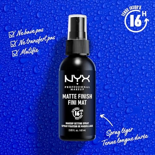 NYX Professional Makeup Spray Fixateur Setting Spray Dewy Finish, Spray de Finition, Tenue Longue Durée, Fini Mat, Formule Vegan, Lot de 2, Modèle : Matte | Formule vegan, Toutes carnations et types de peaux, Léger et rafraîchissant, Compatible fonds de teint